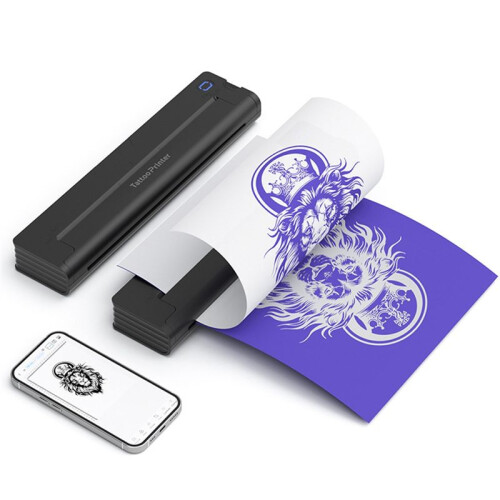 Tattoo Transfer Printer Automatic Fast Printing  Portable Tattoo Stencil Maker for Small Business Wireless