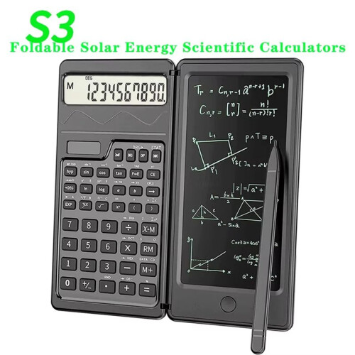 Solar Scientific Calculator with LCD Notepad Functions Professional Portable Foldable Calculator for Students 1