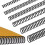 240 PCS Spiral Binding Coils Plastic Binder Binding Spirals Rings Multi Size Spiral Binding Wire Combs , 4:1 Pitch 3
