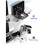 Vaydeer Vertical Laptop Stand with Drawer,Dual Slots Plastic Laptop Holder Storage with Space Saving Design,Adjustable 3