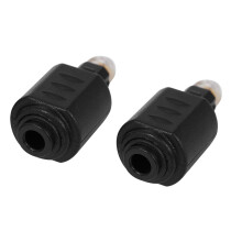 2 Packs Optical 3.5mm Female  Jack Plug To Digital Toslink M Audio Adapter