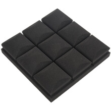 25X25X5cm Wallpaper Sticker Practical Acoustic Foam Panel Sound Stop Absorption Sponge Studio Ktv Living Room Bar Soundproof Solid Sponge 3D Wall