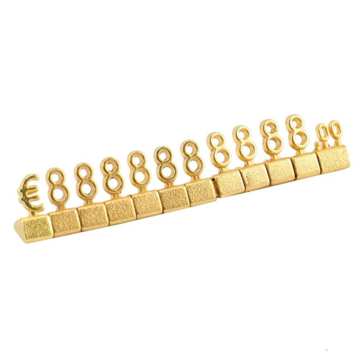 30 Sets 3D Metall Regale Einstell Bares Preis Quadrat Kit Gold 1