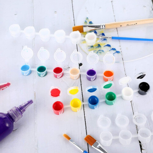 60 Strips 180 Pots Paint Pots Strips 3 Ml  Paint Pot Empty Paint Cups Crafts Plastic Storage Containers 2