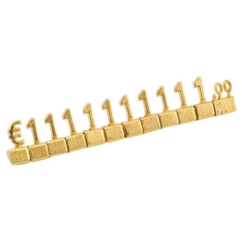 30 Sets 3D Metall Regale Einstell Bares Preis Quadrat Kit Gold 2