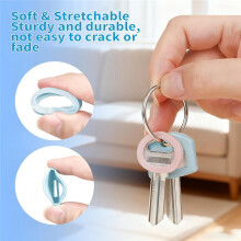 Key Covers Caps Set: 50PCS Keys Caps Tags with Labels Silicone Key Identifiers Covers for House Keys Protectors