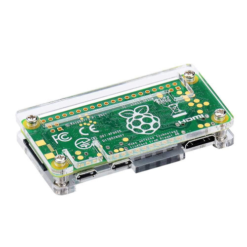 Custodia nel Acrilico Kit 4 nel 1 per Raspberry Pi Zero W e Pi Zero con Dissipatore di Calore 1