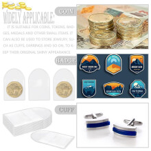 400 Pack 2inch Single Pocket Coin Sleeves, Plastic Coin Collection Supplies Transparent Holders Protector Clear Bags