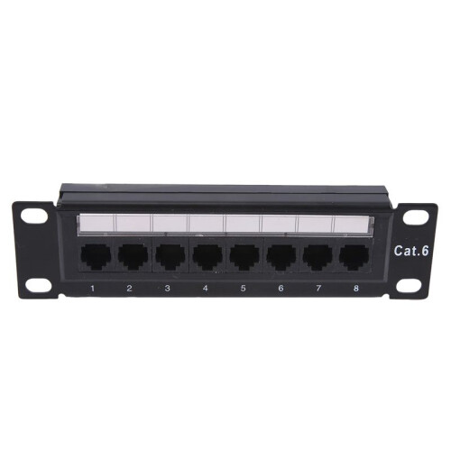 CAT6 8  Patch Panel Rack Network 6.89 Inch 1U Rack Mount with RJ45 Socket for Household Distribution Frame 2