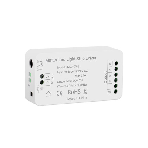 Matter Wifi LED Strip Light Controller CW Controller LED Strip Bixb/Siri/for  Home/for Alexa Control Support