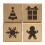Conjunto de 60 Caixas de Biscoitos para Padaria de Papelão  4X4X2,5 Polegadas e - Automático para Biscoitos de Natal, Biscoitos, Brownies, 3