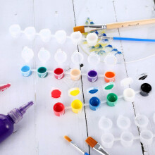 30 Strips 180 Pots Paint Pots Remsor 3 Ml Paint Pot Tom Paint Cups Hantverk PlastföRvaringsbehåLlare