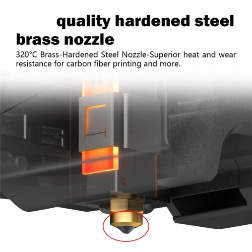 0.2MM Ceramic Hotend Kit for Centauri Carbon Hotend with Brass-Hardened Steel Nozzle Heating Element Extruder 2