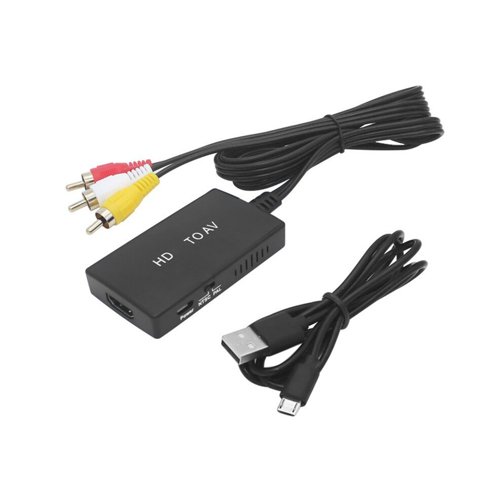 Hdtv To Av Converter Hd Video Converter -Compatible To Rca Av/Cvsb L/R Video 1080P Adapter 4711359373580