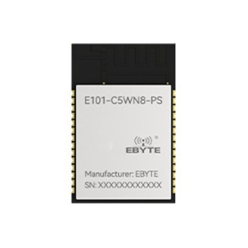 Módulo ESP32-C5 2.4G e 5G Dual-Band Wi-Fi 6 com 8M de Flash,  6.0 e 20dbm de Comunicação Sem Fio E101-C5WN8-PS
