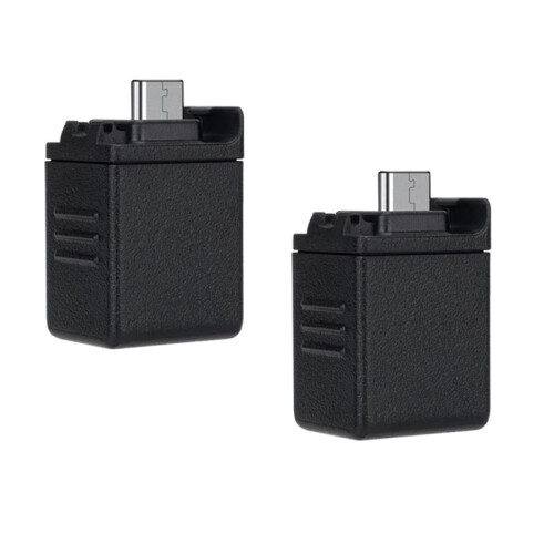2Pcs 3.5mm Audio Adapter with Type-C Charging Port for  OSMO Action 4/5 Pro Supports External Microphone Input
