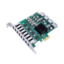 PCIe X1 to 4-Channel 12 Port USB 3.2 Gen1 Expansion Card PCI-E X4 USB3.0 5Gbps Adapter Card for PC Desktop
