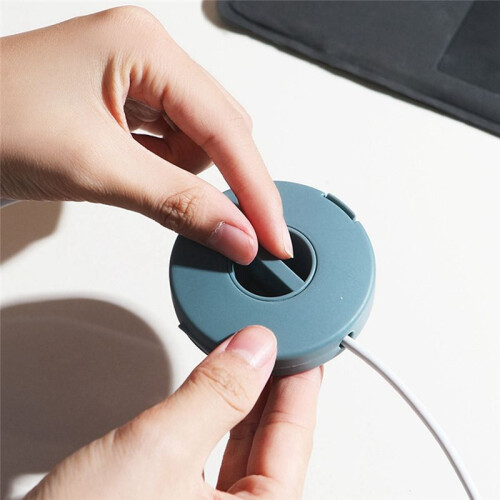 Spoelopwinder Draagbare Oplader Snoer Rond Opbergkabeloproller Intrekbaar Kabelbeheer Flexibele USB-Kabeloprol 2