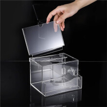 Acrylic Suggestion Box with Lock, Donation and Tip Box with Sign Holder, Ideal for Voting and Collecting Mail