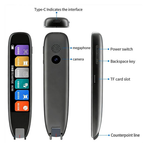 Scan Reader Pen for Dyslexia - 142 Language Translator with Real- Text-to-Speech & Scan to Text 2