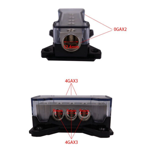 Power Distribution Block Splitter Car Audio Modified Power Amplifier Ground Wire Hub Negative Ground Junction Box 1