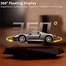 360Magnetic Levitating Car Display, with Realistic Door Opening & Touch Saving Desk Decor EU Plug