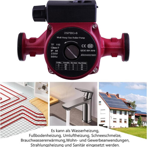 RS25-6/180 Interface, Hot Water Circulation Pump, Swimming Pool Heating Circulation Pump 2