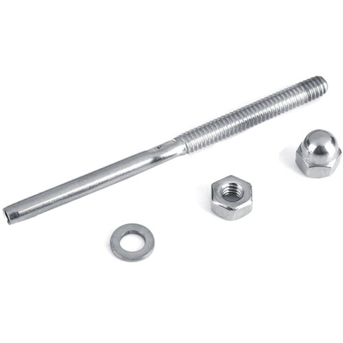 200 Pcs Stainless Steel Handrail Railing Cable Tensioner Threaded Stud End Fitting for 1/8 Inch Cable Wire (200 Pack) 1
