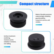 38X20mm All Aluminum Alloy Solid Knob Embossed Potentiometer Audio Amplifier Volume Knob Black