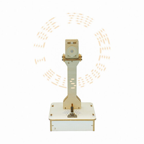 DIY Wooden POV Rotating LED Display Wooden POV Rotating Display Assembling Science Experiment Kit Electronic Project Kit 2