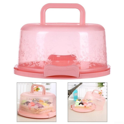 Versatile Plastic Cake Storage Container with Secure Lockable Lid for Parties, Picnics, and More