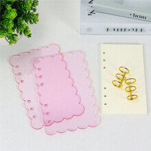 A6 Roze Zwarte Bloemblaadjes Acryl Ringbandhoes voor DIY Dagboek, Planner en Kantoorartikelen E
