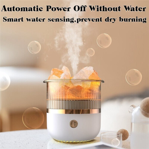 Aromatherapy Essential Oil Diffuser Salt Lamp Diffuser with 7 Color Lights 160ml Cool Mist Humidifier for Home A 2