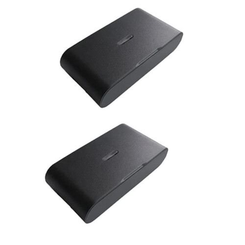 2pcs 433MHz Wireless Vibration Glass Break Detector, Adjustable Sensitivity, Compatible with Alarm Systems Black