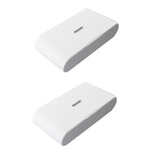 2 Rilevatori di Rottura Vetro A Vibrazione Wireless 433 MHz, Sensibilità Regolabile, Compatibili con Sistemi di Allarme, Bianca