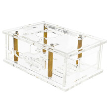 För OrangePi 5Pro Akrylfodral för OrangePi 5 Pro Transparent Akrylfodral med Kylfläktantenn A