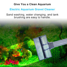 Electric Aquarium Gravel Cleaner with Dual Power & 90 Wash Head
