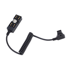 Kabel Rozgałęźny D-Tap Wtyk Męski D-Tap na 4 Żeńskie Porty D-Tap Zasilacz do Akumulatora V-Mount Koncentrator Zasilający D-Tap