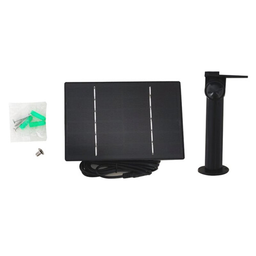 4W Solpanel Vattentät Solpanel Typ-C USB-Laddad med Fjärrkontroll för Säkerhetskamera