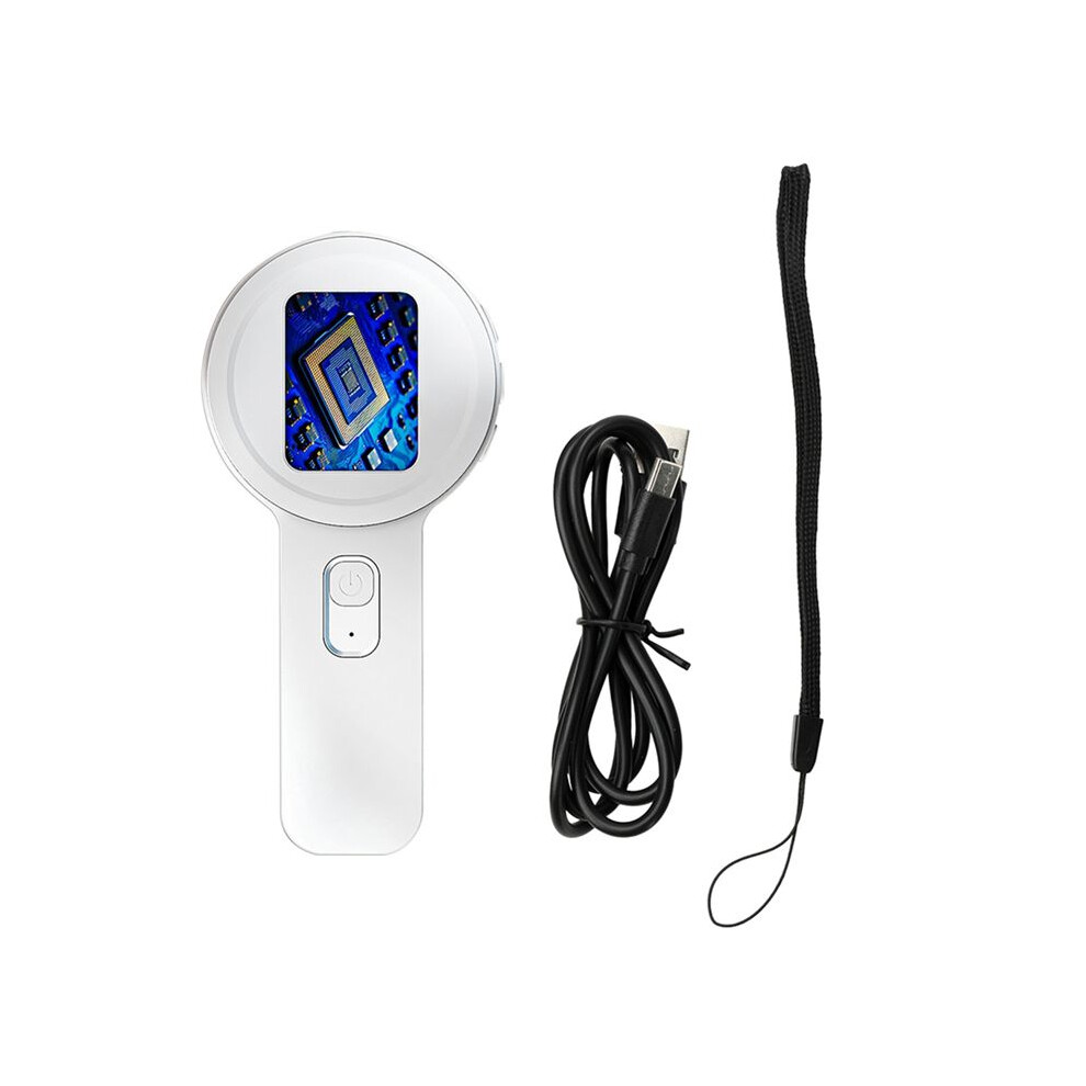 Electronic Digital Microscope 20X High-Definition 2 Inch Microscope with Light Handheld Magnifying Glass Window White-image-OPC-PVNZXM2-NEW