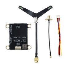 1.4G 1.5G 1.6G 3W VTX 16CH Krachtige FPV Audio-Videozender NTSC/PAL voor FPV RC-Drone met Groot Bereik