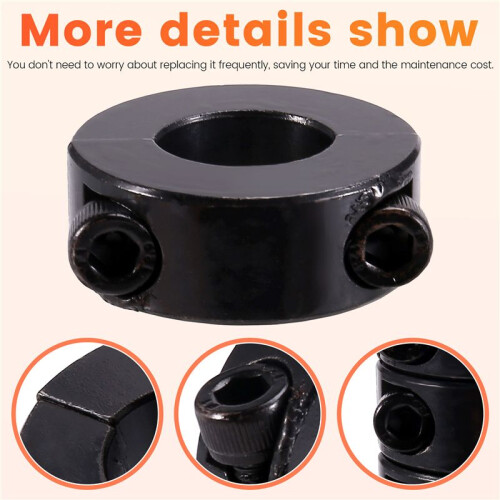 4PCS Double Split Shaft Collars Oxide Set Screw Style Double Split Setscrew Shaft Collar Inner Diameter 20x40x15mm 1