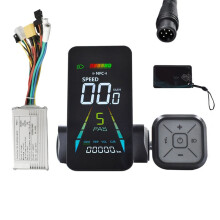 Display LCD NFC per Bici Elettrica, Contachilometri Animato A Colori NFC per Monopattino Elettrico, 24 V/36 V/48 V/60 V UART+36 V/48 V 350 W,