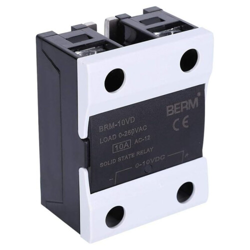 BERM Solid State Relay 4-20mA 0-250VAC SSR Relay BRM-10VD Solid State Relay Control Mode with LED Light Tube
