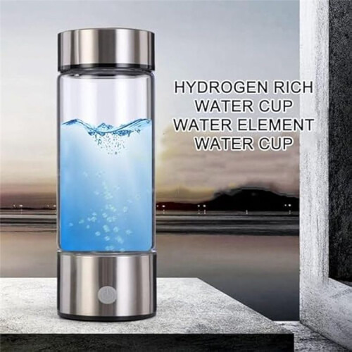 Hydrogen Water Generator,Rechargeable Hydrogen Water Bottle, Portable Hydrogen Water Ionizer Machine-Black 1