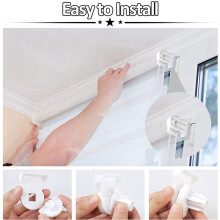 4X Roller Blind Fittings Kit, Roller Blinds Brackets with Beaded Chain, Curtain Roller Accessories for Windows