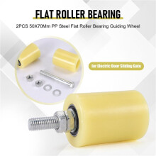 2 StüCke 50X70 Mm PP Stahl Flach Rollen Lager FüHrungs Rad 6201 M12 Schraube für Elektrische TüR Schiebetor