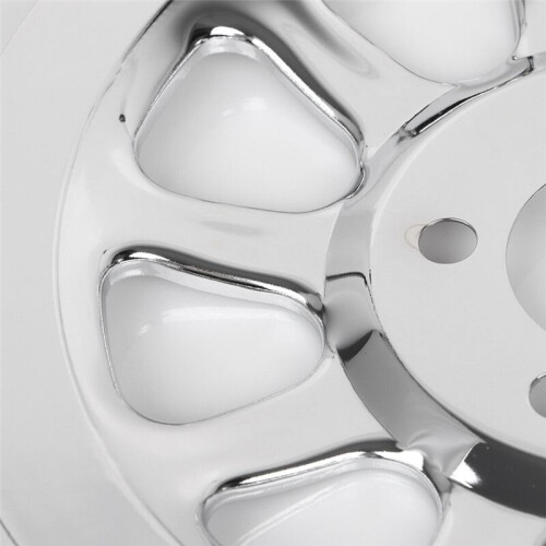 Chrome Outer Rear Pulley Cover Insert for  Softail Fat Boy Lo FLSTN FXSTC 2