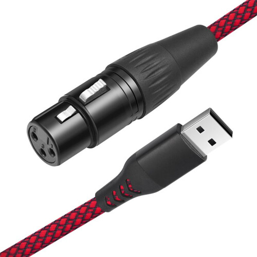 USB Microphone Cable Microphone Cable Computer USB to XLR Microphone Connect Computer Cable Audio Cable Adapter 1