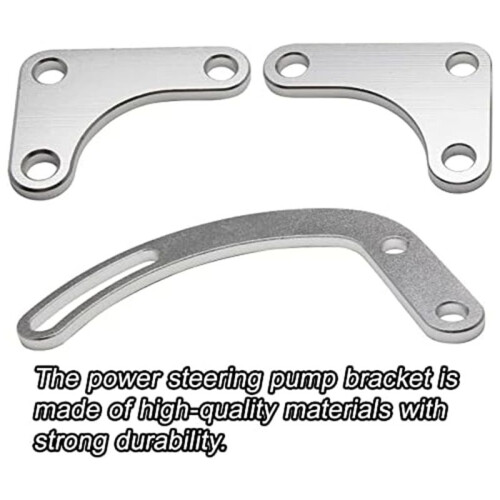 For SBC Power Steering Pump Bracket Compatible for  350 Small Block LWP Long Water Pump 551522 Adjustable 2